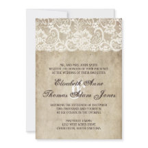 ヴィンテージエレガンスレース結婚式招待状