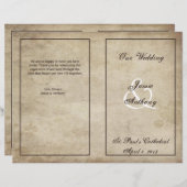 ヴィンテージエレガンス動揺して紙結婚式 プログラム (正面/裏面)