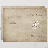 ヴィンテージエレガンス動揺して結婚式 プログラム (正面/裏面)