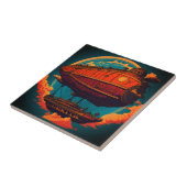 ヴィンテージエレガンス威厳のある – ステームパンク飛行船 タイル (側面)