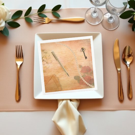 ヴィンテージエレガンス文房具エフエマデクページ スタンダードカクテルナプキン