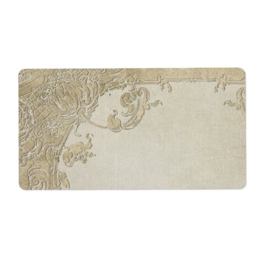 ヴィンテージエレガンス結婚トワールフローラダマスク ラベル (正面)