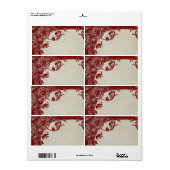 ヴィンテージエレガンス結婚トワールフローラダマスク ラベル (フルシート)