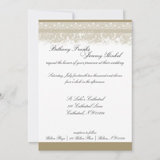 ヴィンテージエレガンス結婚式招待状 招待状 (正面)