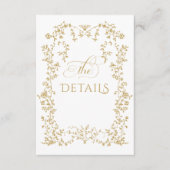 ヴィンテージエレガンス黄金の花結婚写真 エンクロージャーカード (正面)