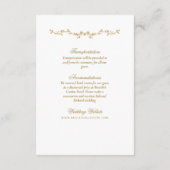 ヴィンテージエレガンス黄金の花結婚写真 エンクロージャーカード (裏面)