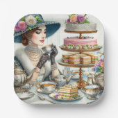 ヴィンテージエレガンス ティーパーティー ペーパープレート (正面)
