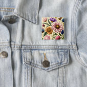 ヴィンテージエレガンス – ノスタルジックチャーム-レトロフローラ 缶バッジ (インサイチュ)