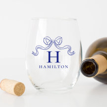 ヴィンテージエレガンス ブルーボー ウェディング モノグラム