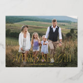 ヴィンテージエレガンス メリー＆ブライト クリスマスフォト 箔シーズンカード (正面)