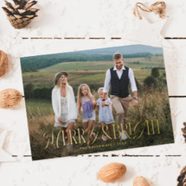 ヴィンテージエレガンス メリー&ブライト クリスマスフォト 箔シーズンカード