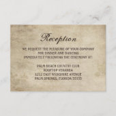 ヴィンテージエレガンス リボンとレースの受付カード エンクロージャーカード (正面)