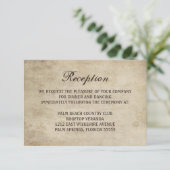 ヴィンテージエレガンス リボンとレースの受付カード エンクロージャーカード (スタンド正面)