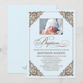 ヴィンテージエレガンス | 洗礼式招待状 招待状 (正面/裏面)