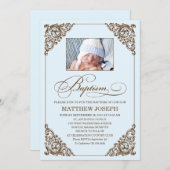 ヴィンテージエレガンス|洗礼招待状 招待状 (正面/裏面)