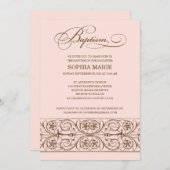 ヴィンテージエレガンス|洗礼招待状 招待状 (正面/裏面)