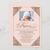 ヴィンテージエレガンス|洗礼招待状 招待状 (正面/裏面)