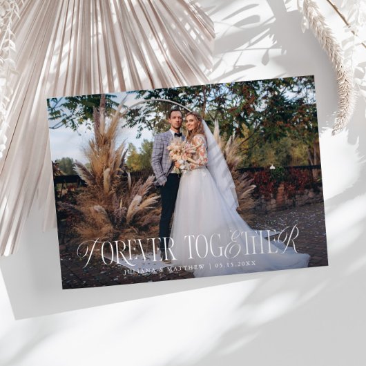 ヴィンテージエレガントが永遠に一緒に結婚の写真 案内状