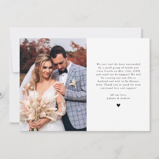 ヴィンテージエレガントが永遠に一緒に結婚の写真 案内状 (裏面)