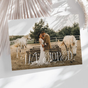 ヴィンテージエレガントが逃げ結婚た写真 案内状