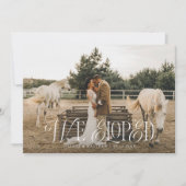 ヴィンテージエレガントが逃げ結婚た写真 案内状 (正面)