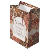 ヴィンテージエレガントなニッカ イスラム教の結婚式 ありがとう ミディアムペーパーバッグ (正面アングル)