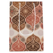 ヴィンテージエレガントなニッカ イスラム教の結婚式 ありがとう ミディアムペーパーバッグ (裏面)