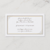 ヴィンテージエレガントなブラウンタンは名刺をスクロールします 名刺 (裏面)