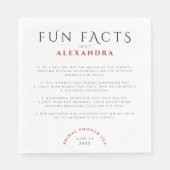 ヴィンテージエレガントな楽しい事実 ブライダルシャワーティーパーティー スタンダードランチョンナプキン (正面)