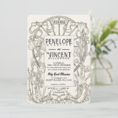 ヴィンテージエレガントな結婚式 招待状 (スタンド正面)