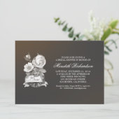 ヴィンテージエレガントのシャワー招待 招待状 (スタンド正面)