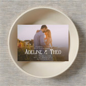 ヴィンテージエレガントの写結婚真 招待状