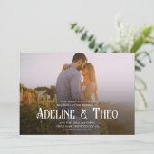 ヴィンテージエレガントの写結婚真 招待状 (スタンド正面)