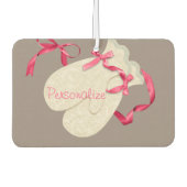 ヴィンテージエレガントの冬ミットンリボンレース雪 カーエアーフレッシュナー (正面)