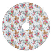 ヴィンテージエレガントの森の動物 フリース ツリースカート (正面)