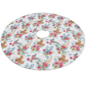 ヴィンテージエレガントの森の動物 フリース ツリースカート (アングル)