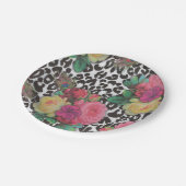 ヴィンテージエレガントの花クジャクフローラ   ペーパープレート (アングル)