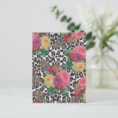 ヴィンテージエレガントの花クジャクフローラ ポストカード (スタンド正面)