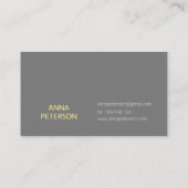 ヴィンテージエレガントひまわりクリームイエローグレイ 名刺 (裏面)