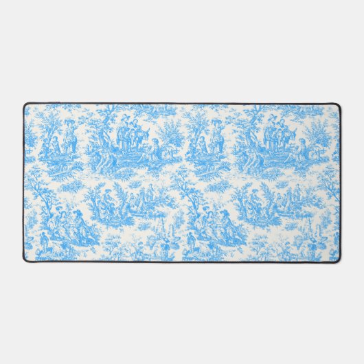 ヴィンテージエレガントアクアブルートイレデジュイ デスクマット (正面)