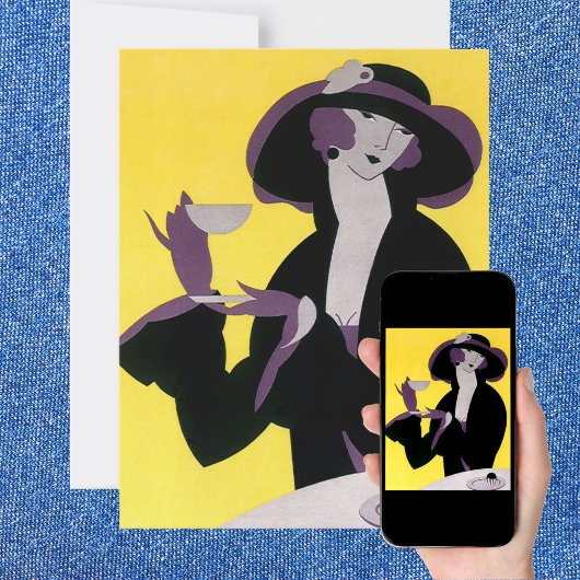 ヴィンテージエレガントアフタヌーンティーパーティの招待状 招待状