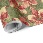 ヴィンテージエレガントアマリリスベラドンナフローラ ラッピングペーパー (ロールコーナー)