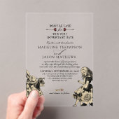 ヴィンテージエレガントアリスinワンダーランド結婚ズ アクリル招待状 (インサイチュ (ポータブル))