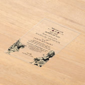 ヴィンテージエレガントアリスinワンダーランド結婚ズ アクリル招待状 (レイダウン)