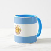 ヴィンテージエレガントアルゼンチン国旗の陶磁器 マグカップ (正面右)