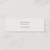 ヴィンテージエレガントアールデコシックブラック スキニー名刺 (裏面)