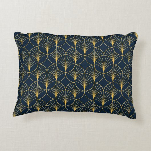 ヴィンテージエレガントアールデコスタイルシームレスパターンwi アクセントクッション (裏面)