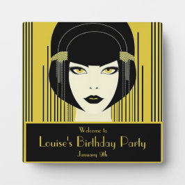 ヴィンテージエレガントアールデコフラッパー フォトプラーク