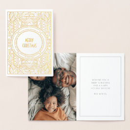 ヴィンテージエレガントアールデコメリークリスマス 箔カード