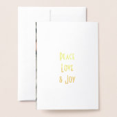 ヴィンテージエレガントアールデコメリークリスマス 箔カード (裏面封筒付き)